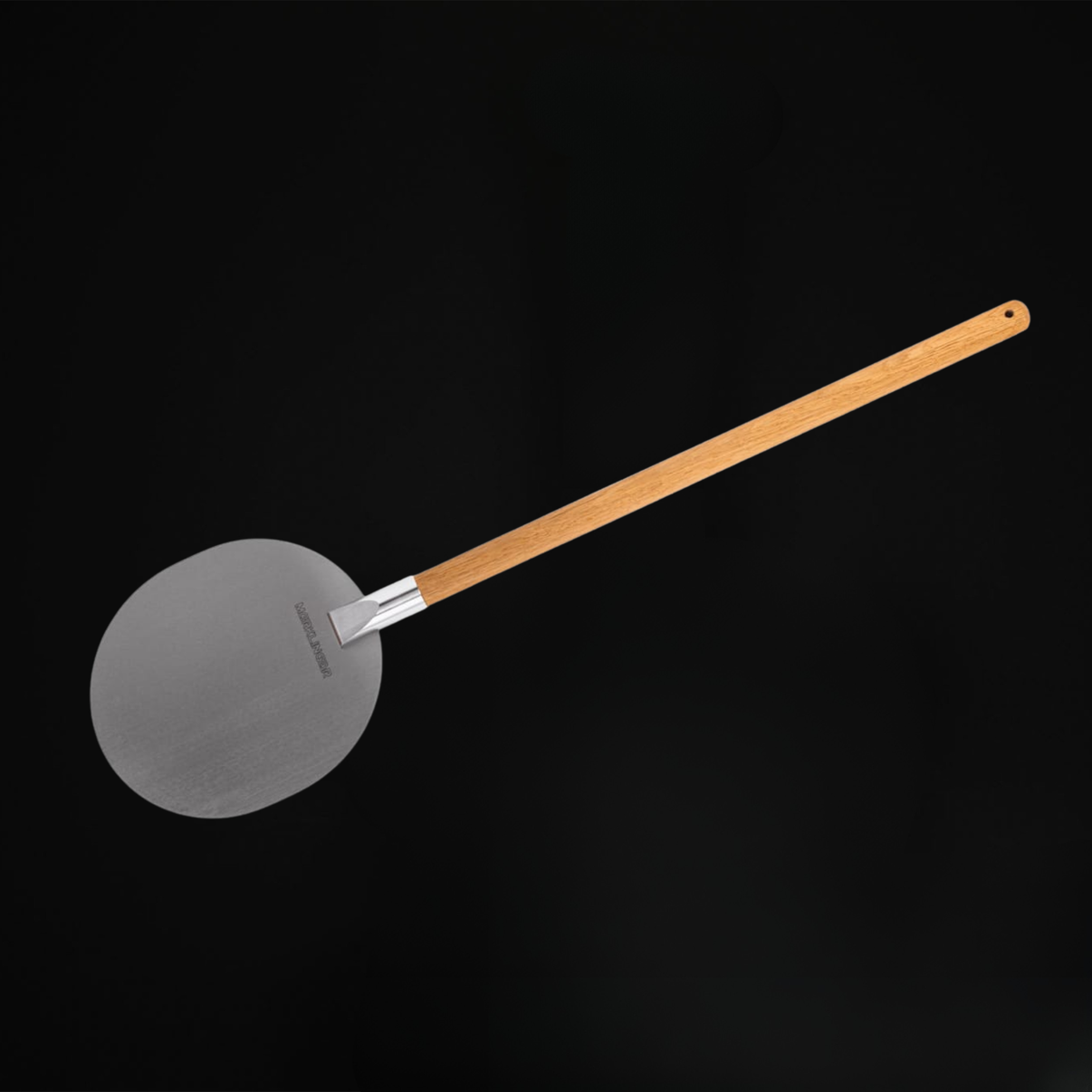 Merklinger Pizzaschaufel aus Edelstahl mit Holzgriff zum Einschießen und Entnehmen von Pizza
